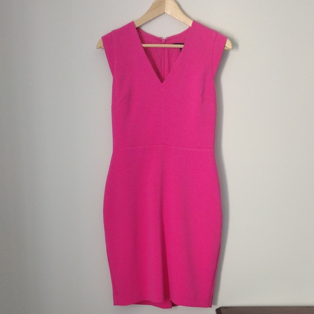 Banana Republic Factory Pink Sheath Mini Dress V-Neck Sleeveless